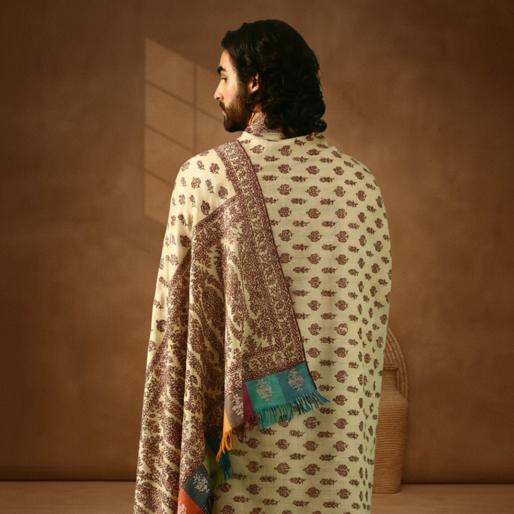 Pashmina Sozni Gents Butidar Shawl