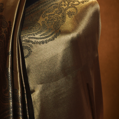 Moonlight Self Design Border Kani Shawl