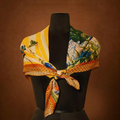 Silk Scarf - Tropical Garden