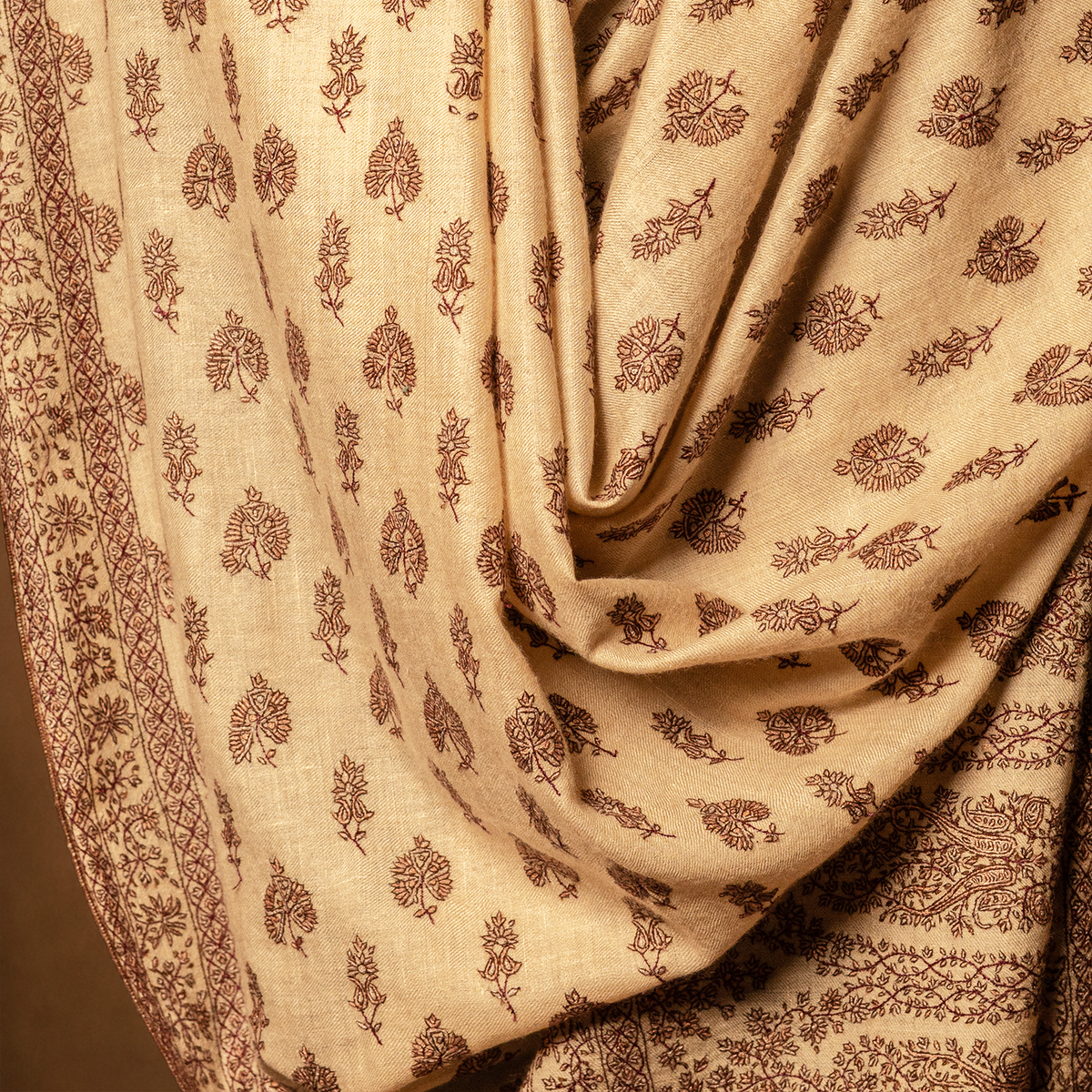 Pashmina Sozni Gents Butidar Shawl