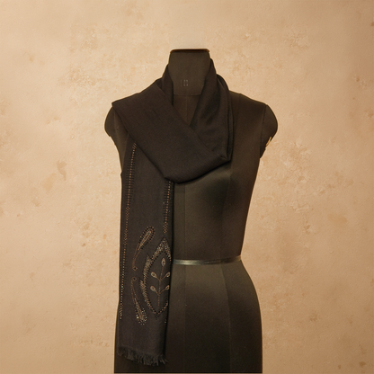 Cashmere Wool Swarovski Stole