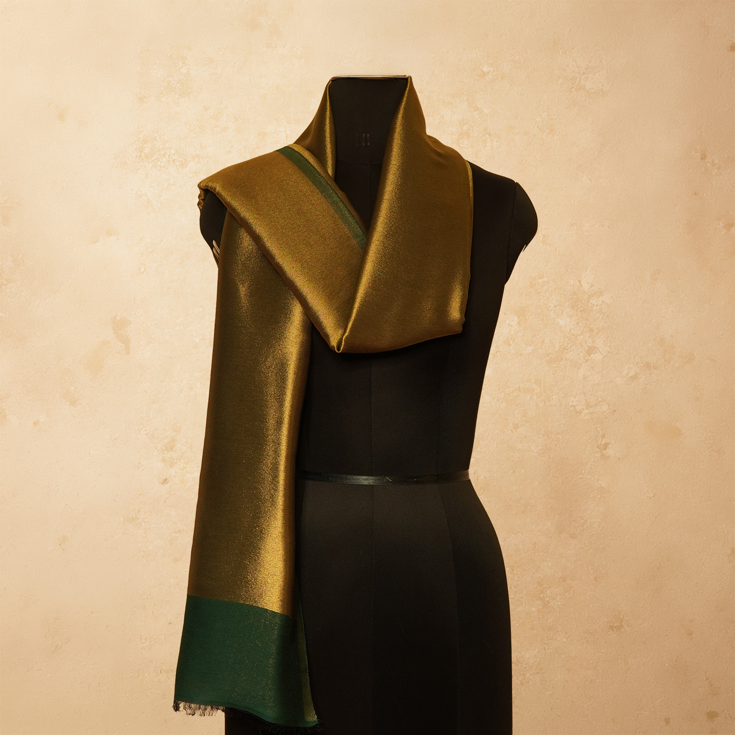 Moonlight Reversible Stole - Olive Gold