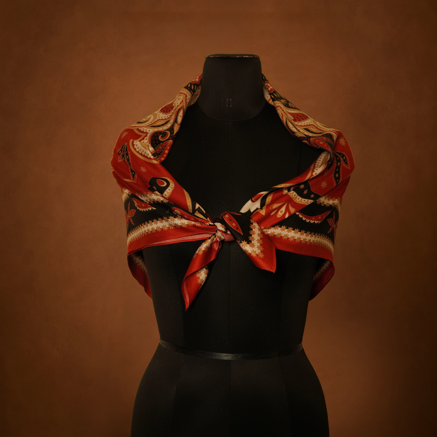 Silk Scarf - Ember Paisley